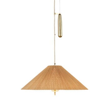 GUBI Lampada a sospensione Tynell A1972, 60 cm, ottone - bambù