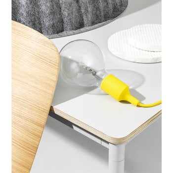 Muuto Base table 190 x 85 cm, laminate with plywood edges, white