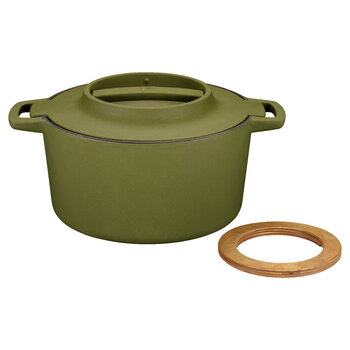 Fiskars Norden cast iron pot, 4 L, nettle