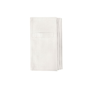 The Organic Company Serviette de table Everyday, 4 pièces, blanc naturel