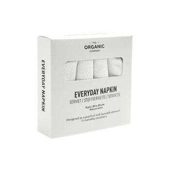 The Organic Company Everyday napkin, 4 pcs, natural white