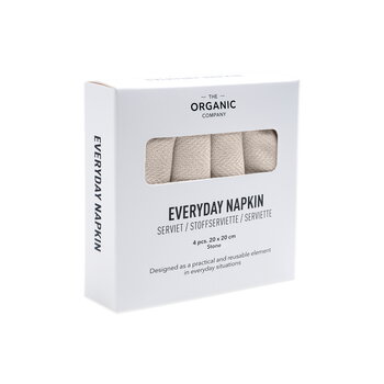 The Organic Company Everyday napkin, 4 pcs, stone