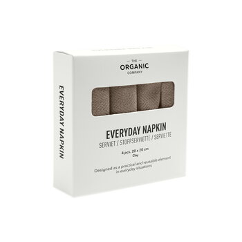 The Organic Company Everyday servett, 4-pack, clay