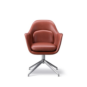 Fredericia Swoon Chair, fåtölj med snurrfunktion, krom - Omni 293