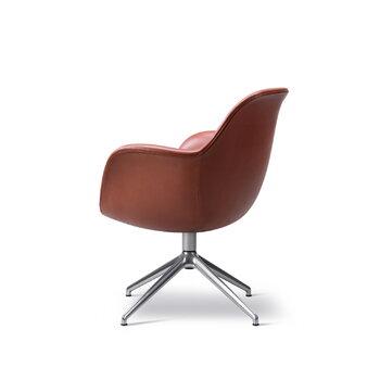 Fredericia Swoon chair, swivel base, chrome - Omni 293