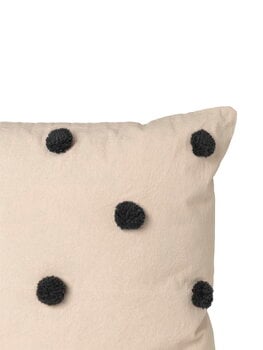 ferm LIVING Dot tufted cushion, sand - black