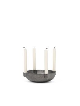 ferm LIVING Bowl candle holder, small, black brass