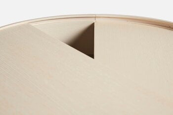 Woud Tavolino Arc 66 cm, frassino laccato bianco