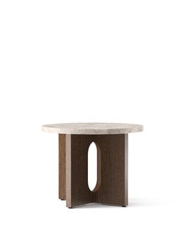 Audo Copenhagen Tavolino Androgyne, 50 cm, rovere scuro - pietra Kunis Breccia