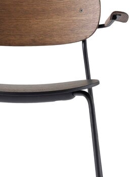 MENU Co Chair with armrests, dark stained oak