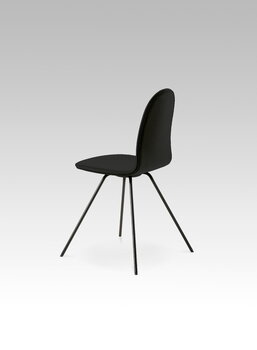 HOWE Tongue chair, black leather - black