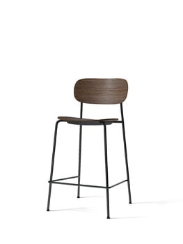 Audo Copenhagen Chaise de comptoir Co, 65,5 cm, acier noir - chêne teinté foncé