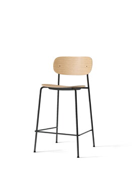 Audo Copenhagen Chaise de comptoir Co, 65,5 cm, acier noir - chêne