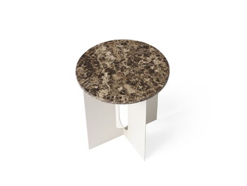 Audo Copenhagen Plateau de table en marbre Androgyne, marron