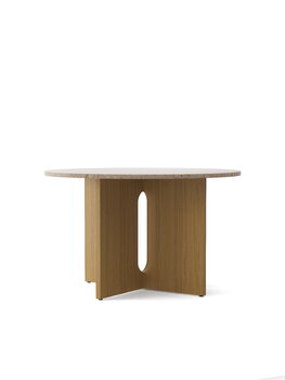Audo Copenhagen Androgyne dining table 120 cm, oak - Kunis Breccia stone