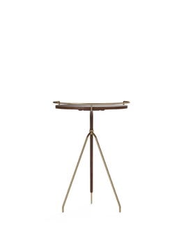 Audo Copenhagen Tavolino Umanoff, 60 cm, noce - ottone spazzolato