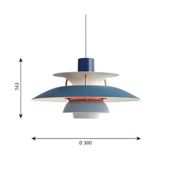 Louis Poulsen Suspension PH 5 Mini, bleu