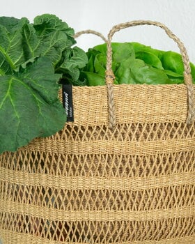 Mifuko Bolga market basket, M, open weave, natural