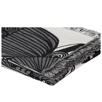 Marimekko Siirtolapuutarha blanket, black - off white