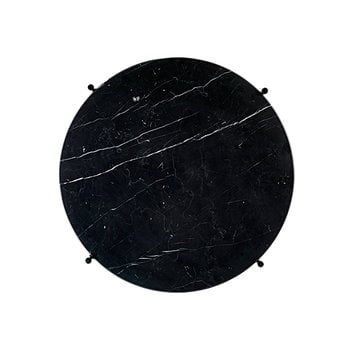 GUBI TS coffee table, 55 cm, brass - black marble