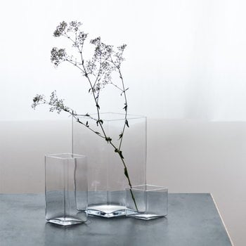 Iittala Ruutu vase, 115 x 180 mm, grey