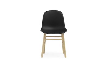 Normann Copenhagen Form stol, ek - svart läder Ultra