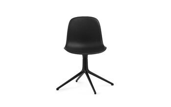 Normann Copenhagen Form Swivel 4L tuoli, musta - musta nahka Ultra