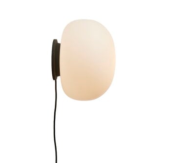 Frandsen Supernate wall lamp, 28 cm, white opal - black