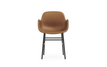 Normann Copenhagen Form armchair, black steel - brandy leather Ultra