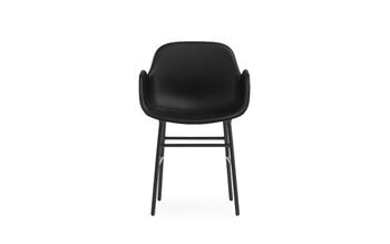 Normann Copenhagen Form käsinojallinen tuoli, musta teräs - musta nahka Ultra