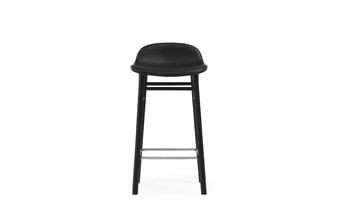 Normann Copenhagen Form bar stool, 65 cm, black oak - black leather Ultra
