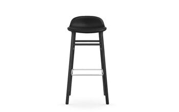 Normann Copenhagen Form barstol, 75 cm, svart ek - svart läder Ultra