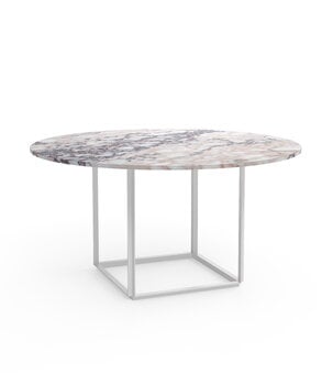 New Works Florence ruokapöytä, 145 cm, valkoinen - valkoinen marmori Viola