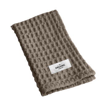 The Organic Company Big Waffle kitchen and wash cloth, clay