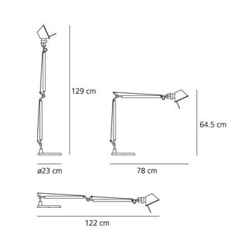 Artemide Tolomeo Tischleuchte, Aluminium