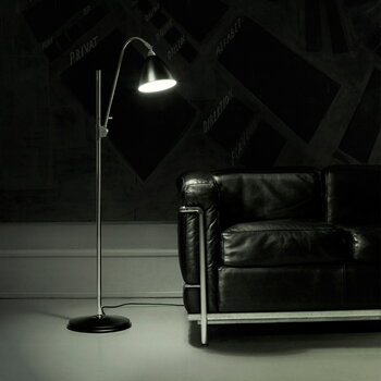 GUBI Lampada da terra Bestlite BL3, S, cromo - nero opaco