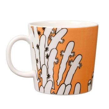 Arabia Moomin mug, Hattifatteners, orange