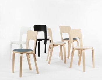Artek Aalto chair 66, white laminate
