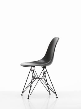 Vitra Eames DSR Fiberglass Chair, elephant hide grey - black