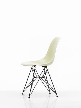 Vitra Sedia Eames DSR Fiberglass, parchment - nero