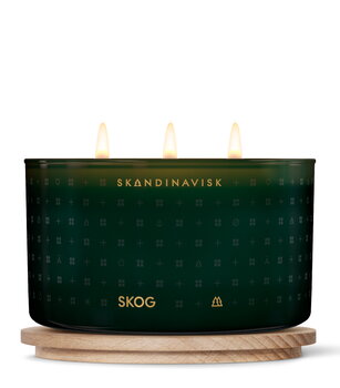 Skandinavisk Scented candle with lid, SKOG, 3-wick