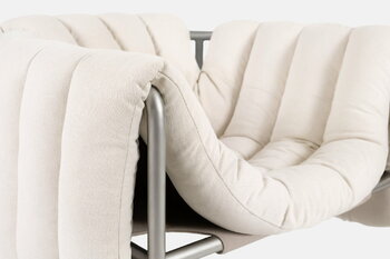 Hem Fauteuil lounge Puffy, naturel - acier inoxydable