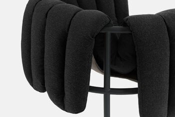 Hem Puffy lounge chair, anthracite - black grey steel