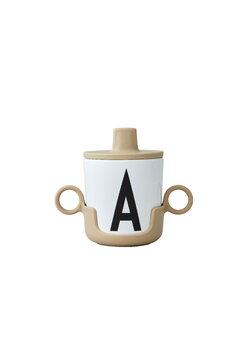 Design Letters Drink lid for kids cup, beige