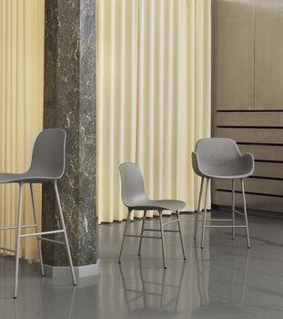 Normann Copenhagen Form bar stool, 65 cm, grey steel - grey