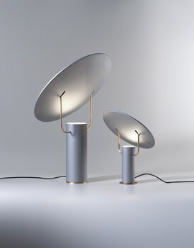 Martinelli Luce TX1 lyxig bordslampa, L, grå - mässing