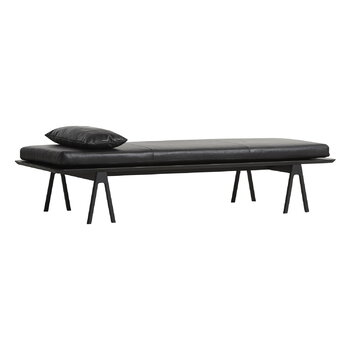Woud Level cushion for daybed,  black leather Envy