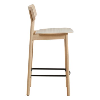 Woud Chaise de comptoir Soma, 65 cm, chêne laqué blanc
