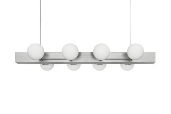 Hem Knuckle Linear chandelier, brushed aluminum