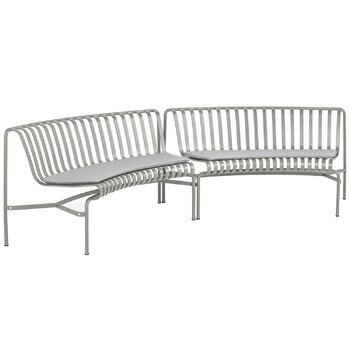 HAY Palissade Park dining bench cushion, in-in, set of 2, sky grey